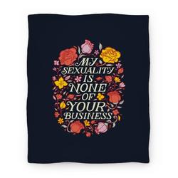 Movie Anime My Sexuality is None of Your Business Premium Fleece Sherpa Blanket Perfect Gifts For Family On Christmas