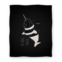 Movie Anime Narwhal Diagram Premium Fleece Sherpa Blanket Perfect And Unique Gifts For Family On Christmas