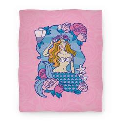 Movie Anime Nautical Tattoo Mermaid Premium Fleece Sherpa Blanket Perfect Gifts For Family On Christmas