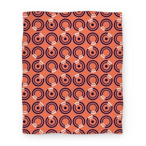 Movie Anime Navy and White Circle Pattern Premium Fleece Sherpa Blanket Perfect Gifts For Family On Christmas