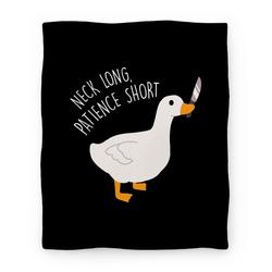 Movie Anime Neck Long, Patience Short Goose Premium Fleece Sherpa Blanket Perfect Gifts For Family On Christmas