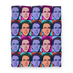 Movie Anime Nicholas Cage Parody Premium Fleece Sherpa Blanket Perfect And Unique Gifts For Family On Christmas