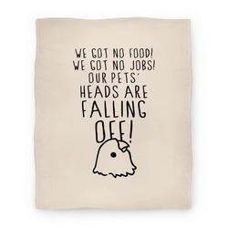 Movie Anime No Food, No Jobs, Decapitated Pets Premium Fleece Sherpa Blanket Perfect Gifts For Family On Christmas