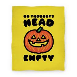 Movie Anime No Thoughts Head Empty Jack O' Lantern Premium Fleece Sherpa Blanket Perfect Gifts For Family On Christmas