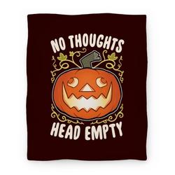 Movie Anime No Thoughts, Heady Empty Jack o' lantern Premium Fleece Sherpa Blanket Perfect Gifts For Family On Christmas