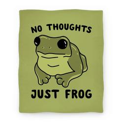 Movie Anime No Thoughts, Just Frog Premium Fleece Sherpa Blanket Perfect Gifts For Family On Christmas