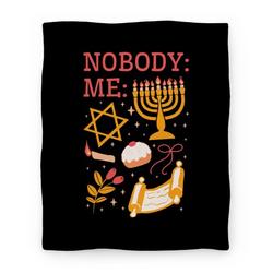 Movie Anime Nobody: Me: HANUKKAH Premium Fleece Sherpa Blanket Perfect And Unique Gifts For Family On Christmas