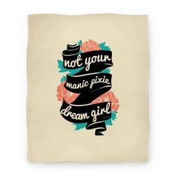 Movie Anime Not Your Manic Pixie Dream Girl Premium Fleece Sherpa Blanket Perfect Gifts For Family On Christmas