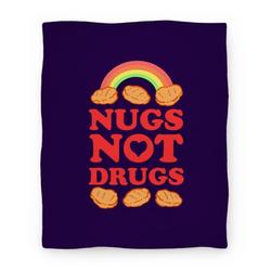 Movie Anime Nugs Not Drugs Premium Fleece Sherpa Blanket Perfect And Unique Gifts For Family On Christmas