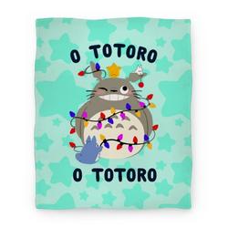 Movie Anime O Totoro, O Totoro Premium Fleece Sherpa Blanket Perfect And Unique Gifts For Family On Christmas