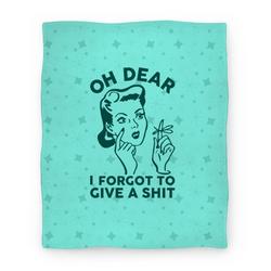 Movie Anime Oh Dear I Forgot To Give A Shit Premium Fleece Sherpa Blanket Perfect Gifts For Family On Christmas