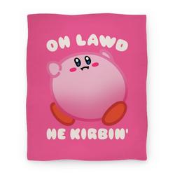Movie Anime Oh Lawd He Kirbin' Parody Premium Fleece Sherpa Blanket Perfect Gifts For Family On Christmas