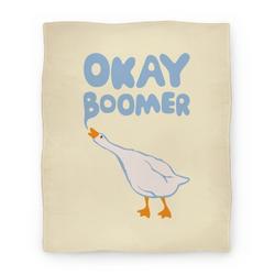 Movie Anime Okay Boomer Goose Parody Premium Fleece Sherpa Blanket Perfect Gifts For Family On Christmas