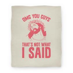 Movie Anime OMG You Guys That's Not What I Said Premium Fleece Sherpa Blanket Perfect Gifts For Family On Christmas