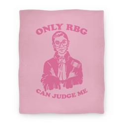 Movie Anime Only RBG Can Judge Me Premium Fleece Sherpa Blanket Perfect And Unique Gifts For Family On Christmas