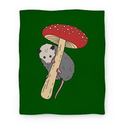 Movie Anime Opossum Mushroom Premium Fleece Sherpa Blanket Perfect And Unique Gifts For Family On Christmas
