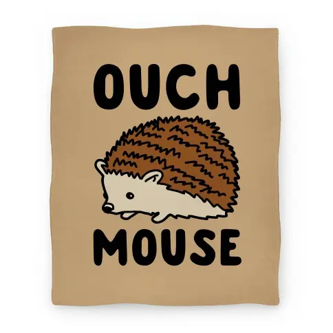 Movie Anime Ouch Mouse Hedgehog Parody Premium Fleece Sherpa Blanket Perfect Gifts For Family On Christmas