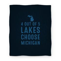 Movie Anime 4 Out Of 5 Lakes Choose Michigan Premium Fleece Sherpa Blanket Perfect Gifts For Family On Christmas