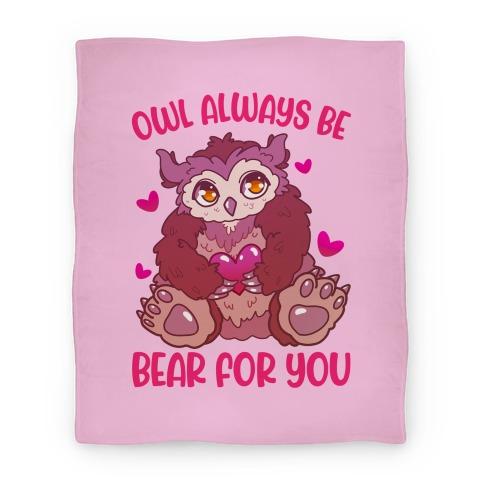 Movie Anime Owl Always Be Bear for You Premium Fleece Sherpa Blanket Perfect Gifts For Family On Christmas