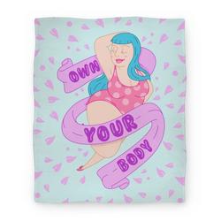 Movie Anime Own Your Body Premium Fleece Sherpa Blanket Perfect And Unique Gifts For Family On Christmas