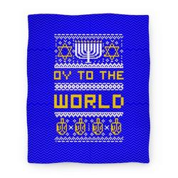 Movie Anime Oy To The World Ugly Sweater Premium Fleece Sherpa Blanket Perfect Gifts For Family On Christmas