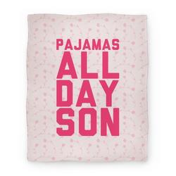 Movie Anime Pajamas All Day Son Premium Fleece Sherpa Blanket Perfect And Unique Gifts For Family On Christmas