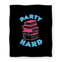 Movie Anime Party Hard Book Stack Premium Fleece Sherpa Blanket Perfect And Unique Gifts For Family On Christmas