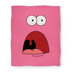 Movie Anime Patrick is Shocked Premium Fleece Sherpa Blanket Perfect And Unique Gifts For Family On Christmas