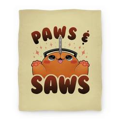 Movie Anime Paws & Saws Premium Fleece Sherpa Blanket Perfect And Unique Gifts For Family On Christmas