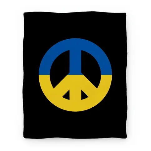 Movie Anime Peace symbol (Ukraine) Premium Fleece Sherpa Blanket Perfect Gifts For Family On Christmas