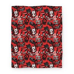 Movie Anime Persona Masks Pattern Premium Fleece Sherpa Blanket Perfect And Unique Gifts For Family On Christmas