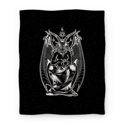 Movie Anime Pet Cats. Hail Satan Premium Fleece Sherpa Blanket Perfect And Unique Gifts For Family On Christmas