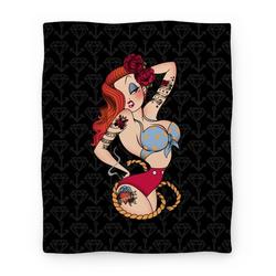 Movie Anime Pin-Up Tattoo Jessica Premium Fleece Sherpa Blanket Perfect And Unique Gifts For Family On Christmas