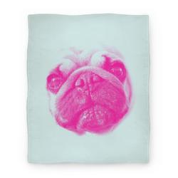 Movie Anime Pink Pug Face Premium Fleece Sherpa Blanket Perfect And Unique Gifts For Family On Christmas