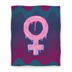 Movie Anime Pink Slime Feminism Premium Fleece Sherpa Blanket Perfect And Unique Gifts For Family On Christmas