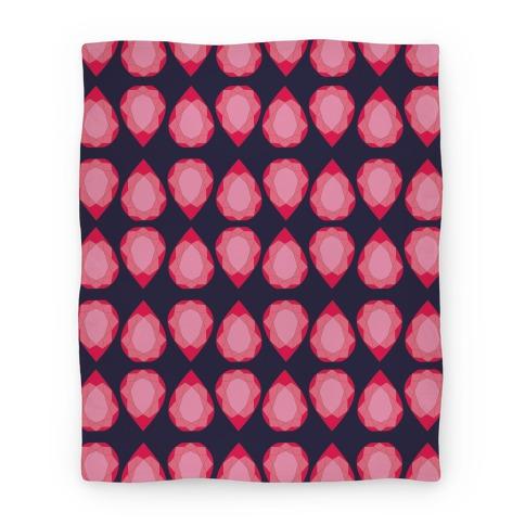 Movie Anime Pink Teardrop Gem Pattern Premium Fleece Sherpa Blanket Perfect Gifts For Family On Christmas