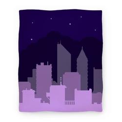 Movie Anime Pixel Cityscape Premium Fleece Sherpa Blanket Perfect And Unique Gifts For Family On Christmas