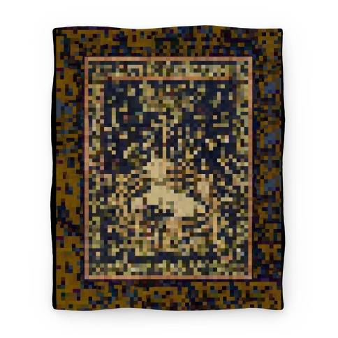 Movie Anime Pixel Unicorn Tapestry Premium Fleece Sherpa Blanket Perfect Gifts For Family On Christmas