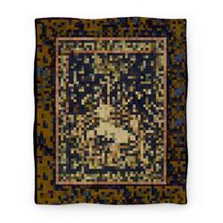 Movie Anime Pixel Unicorn Tapestry Premium Fleece Sherpa Blanket Perfect Gifts For Family On Christmas