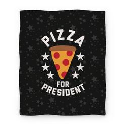 Movie Anime Pizza For President Premium Fleece Sherpa Blanket Perfect And Unique Gifts For Family On Christmas
