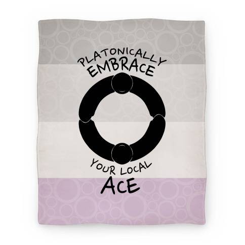 Movie Anime Platonically Embrace Your Local Ace Premium Fleece Sherpa Blanket Perfect Gifts For Family On Christmas