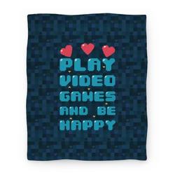 Movie Anime Play Video Games And Be Happy Premium Fleece Sherpa Blanket Perfect Gifts For Family On Christmas
