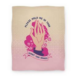 Movie Anime Please Hold Me in Your Giant Yaoi Hands Premium Fleece Sherpa Blanket Perfect Gifts For Family On Christmas
