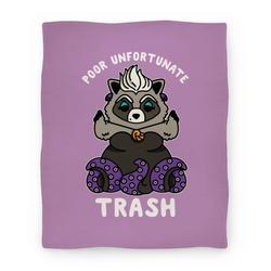Movie Anime Poor Unfortunate Trash Raccoon Premium Fleece Sherpa Blanket Perfect Gifts For Family On Christmas