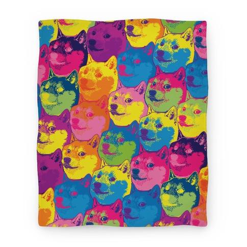 Movie Anime Pop Art Doge Premium Fleece Sherpa Blanket Perfect And Unique Gifts For Family On Christmas