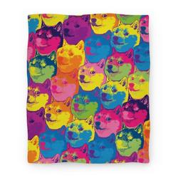 Movie Anime Pop Art Doge Premium Fleece Sherpa Blanket Perfect And Unique Gifts For Family On Christmas