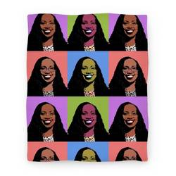 Movie Anime Pop Art Ketanji Brown Jackson Premium Fleece Sherpa Blanket Perfect Gifts For Family On Christmas