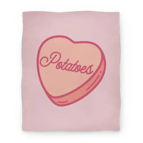 Movie Anime Potatoes Candy Heart Premium Fleece Sherpa Blanket Perfect And Unique Gifts For Family On Christmas