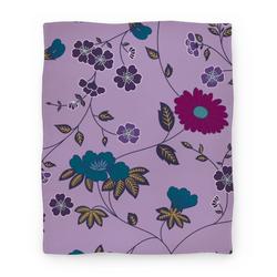 Movie Anime Pretty Floral Pattern (Purple) Premium Fleece Sherpa Blanket Perfect Gifts For Family On Christmas