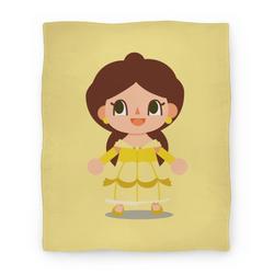 Movie Anime Princess Crossing Belle Parody Ball Gown Premium Fleece Sherpa Blanket Perfect Gifts For Family On Christmas